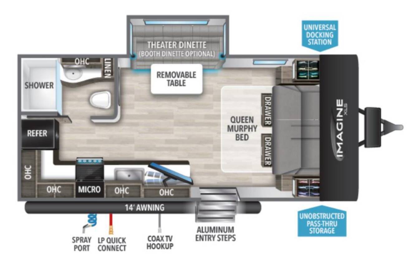 A photo of this 2023 Grand Design Imagine XLS 17MKE