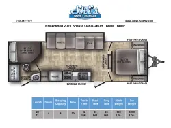 2021 Shasta Oasis 26DB