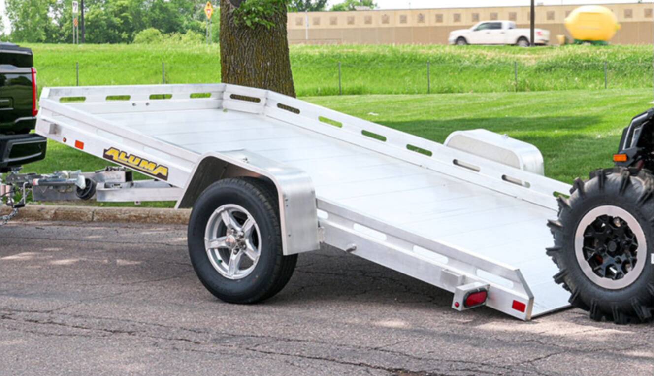 A photo of this 2024 Aluma Single Axle Tilt Utility Trailers 176 in.