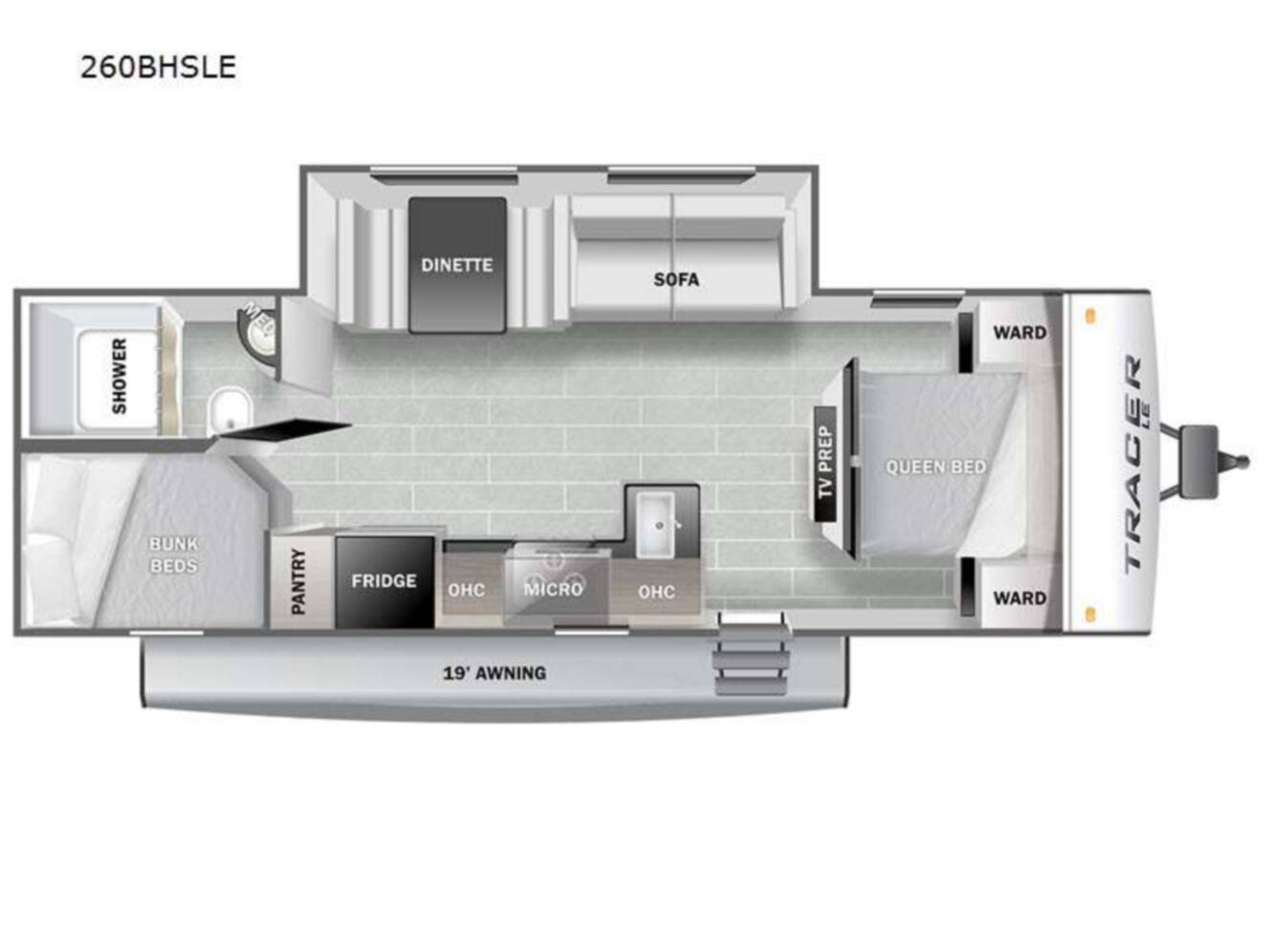 A photo of this 2023 Prime Time Rv Tracer 260BHSLE