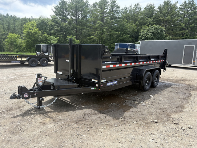 2026 SURE-TRAC 7X16 Powder Coated 14K Low Profile Dump Trailer W/ in Turner, ME