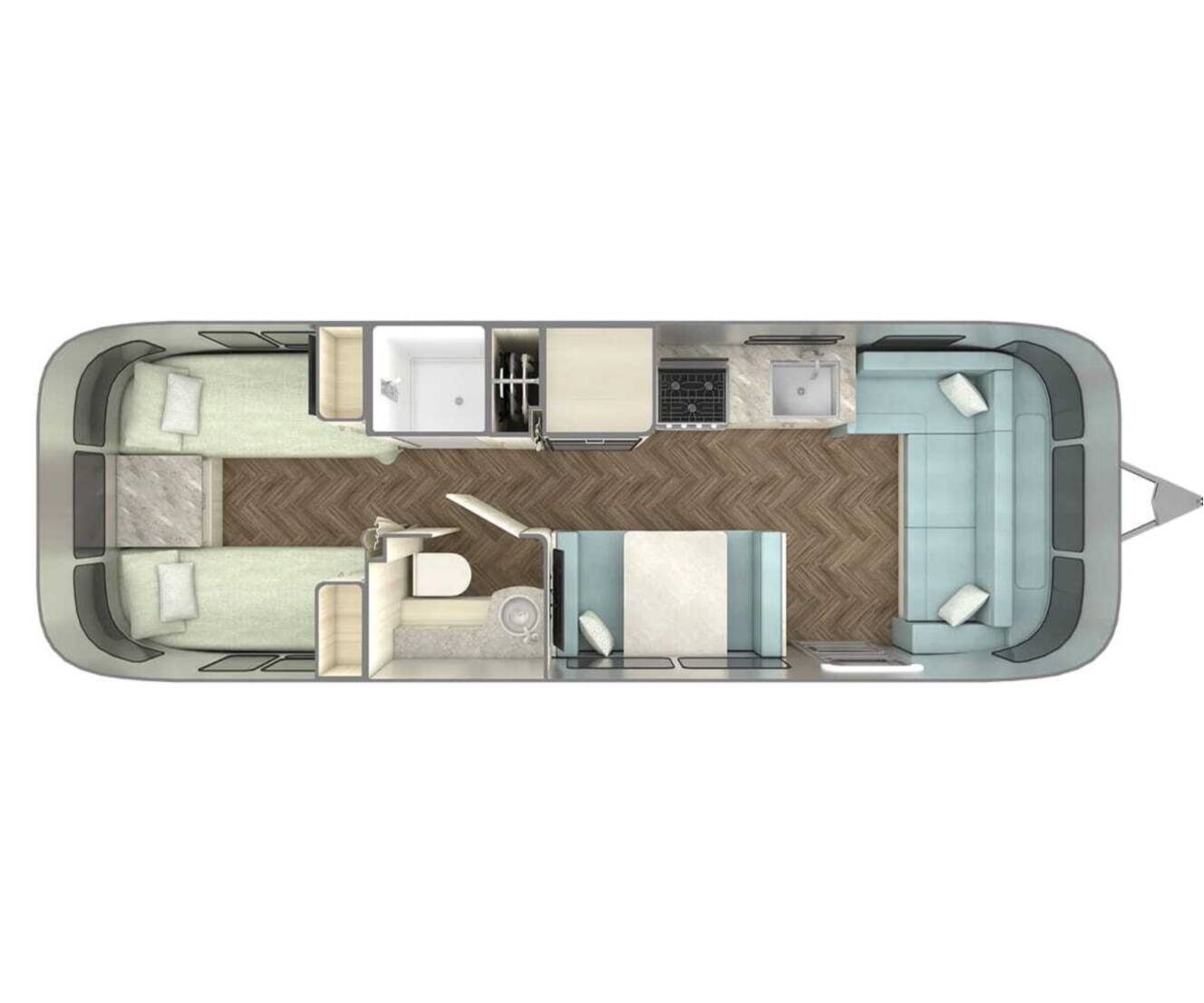A photo of this 2026 Airstream International 28RB Twin