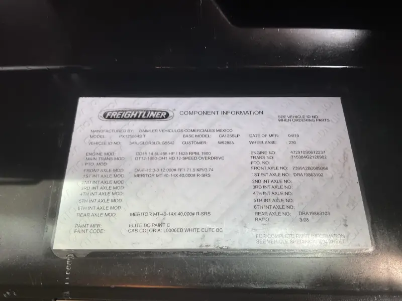 2020 FREIGHTLINER CASCADIA 125