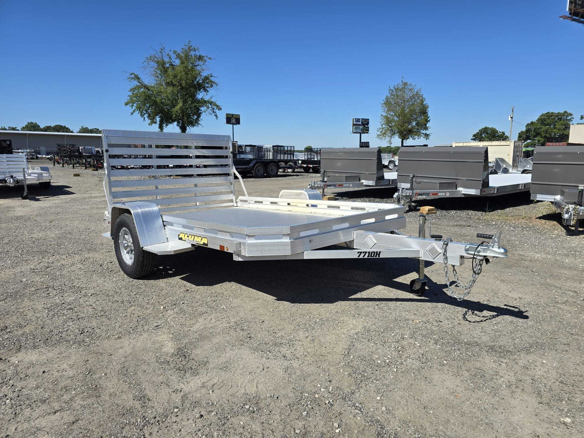 2026 Aluma 7710 h SR aluminum trailer atv utv motor cycle in Byron, GA