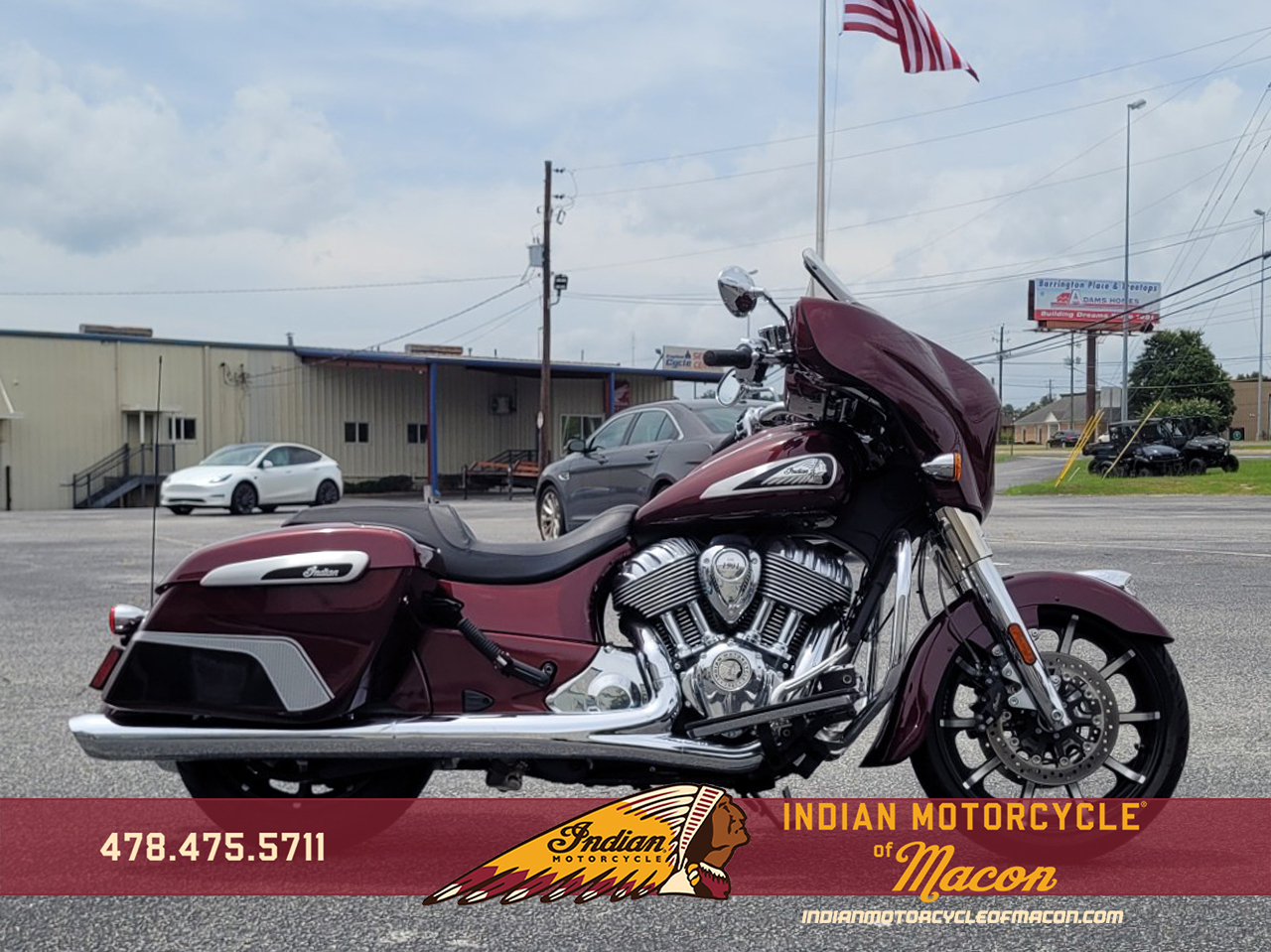 2024 Indian Motorcycle® Chieftain® Limited with Powerband Audio Package Maroon LIMITED WITH POWERBAND AUDIO PACKAGE in Macon, GA