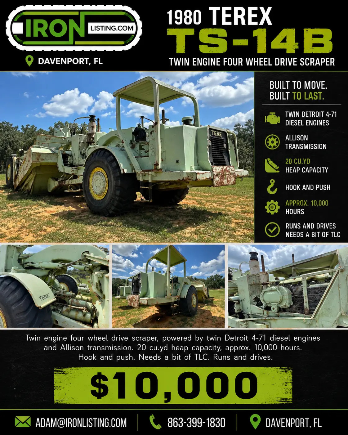 1980 TEREX TS-14B in Shinglehouse, PA