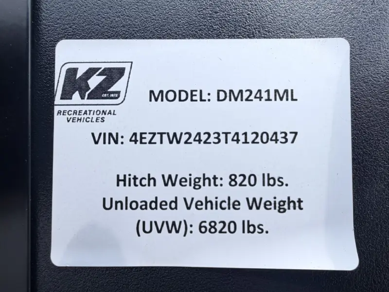2026 KZ RV Domani DM241ML