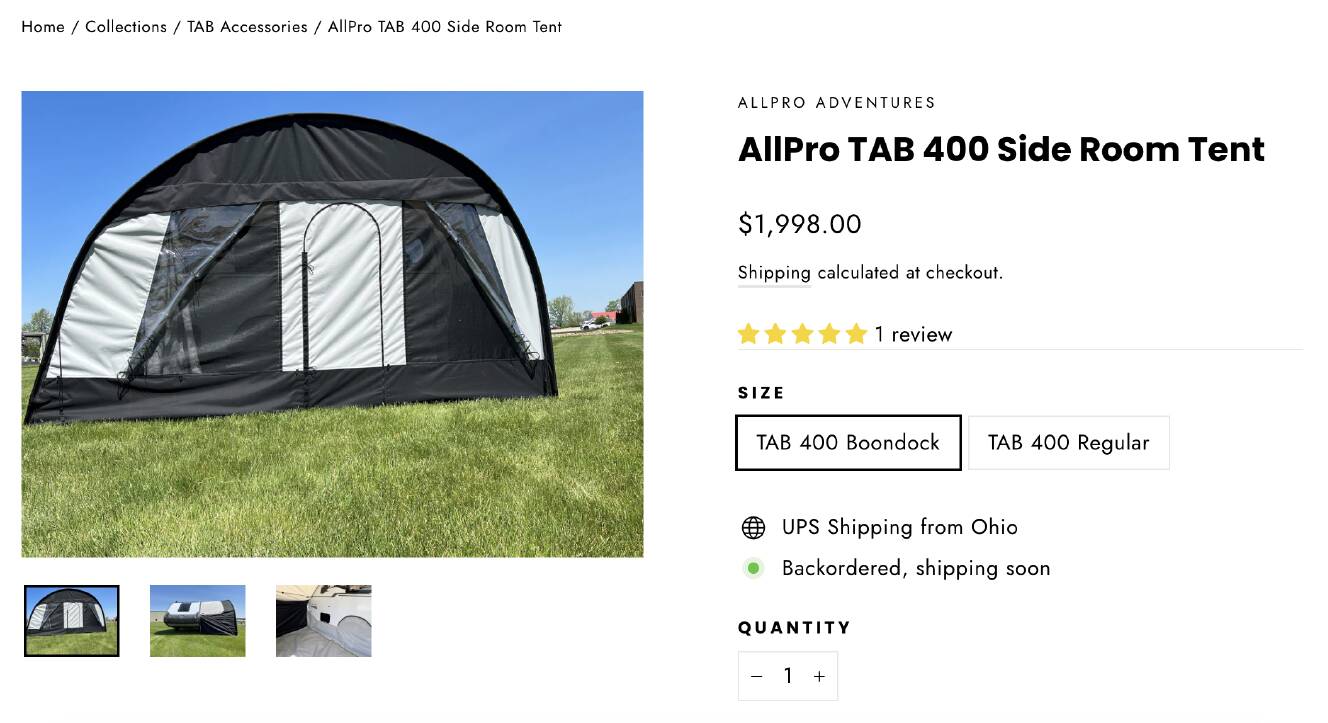 A photo of this 2021 Nucamp T@B 400 BOONDOCK