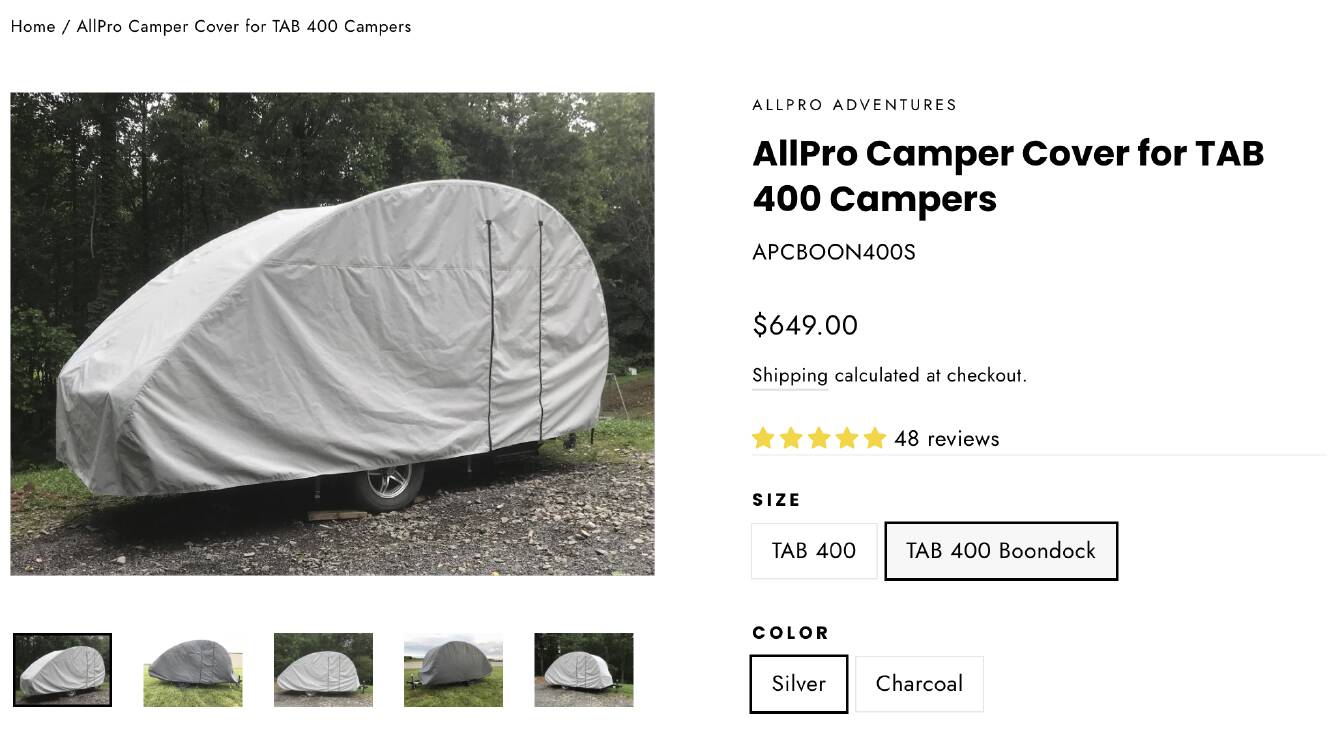 A photo of this 2021 Nucamp T@B 400 BOONDOCK