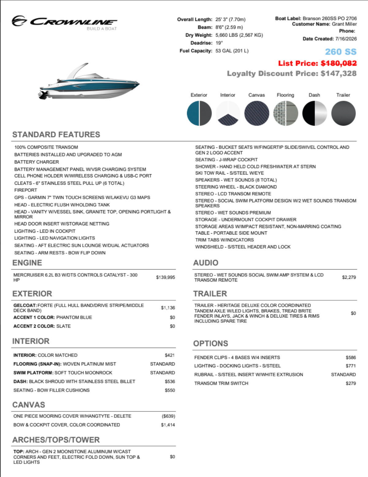 2027 Crownline 260SS in kingston OK