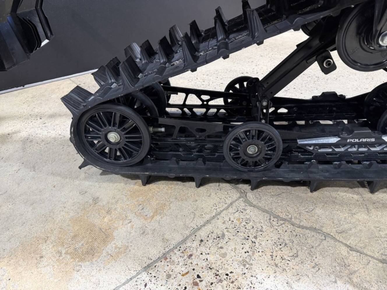 A photo of this 2025 Polaris® Boost Switchback Assault 146 Shadow Gray / Gloss Black