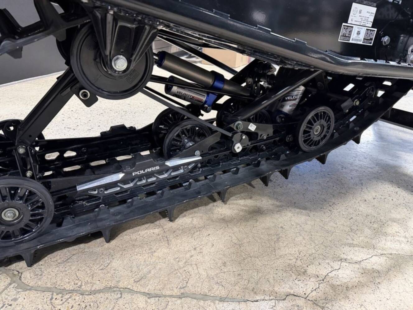 A photo of this 2025 Polaris® Boost Switchback Assault 146 Shadow Gray / Gloss Black
