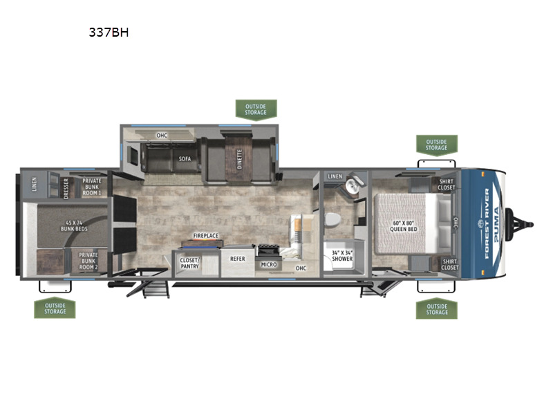2027 Forest River Rv Puma 337BH in bryant AR