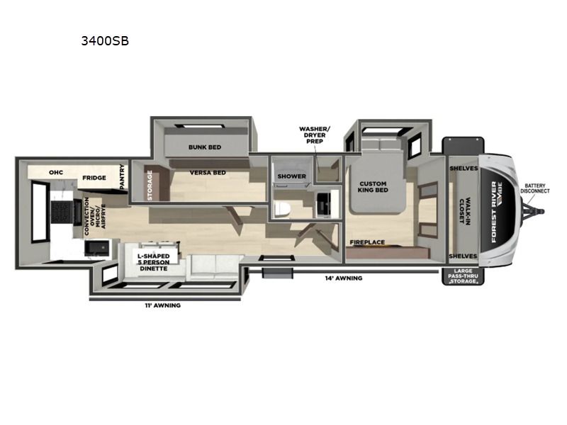 2026 Forest River Rv Vibe 3400SB in valley view TX