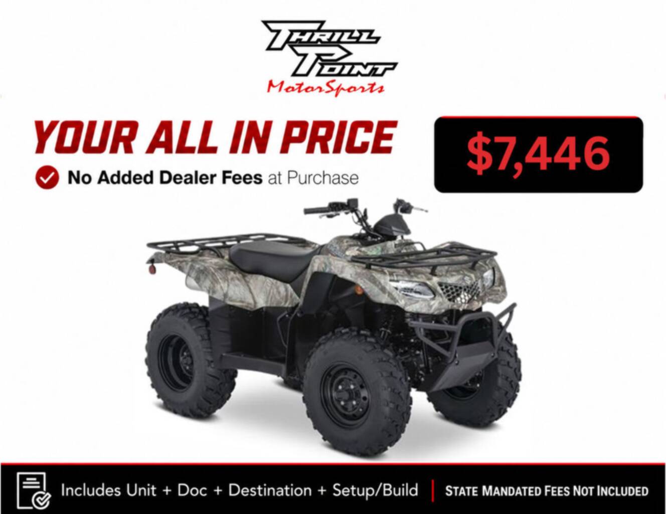 A photo of this 2025 Suzuki KingQuad 400ASi Camo