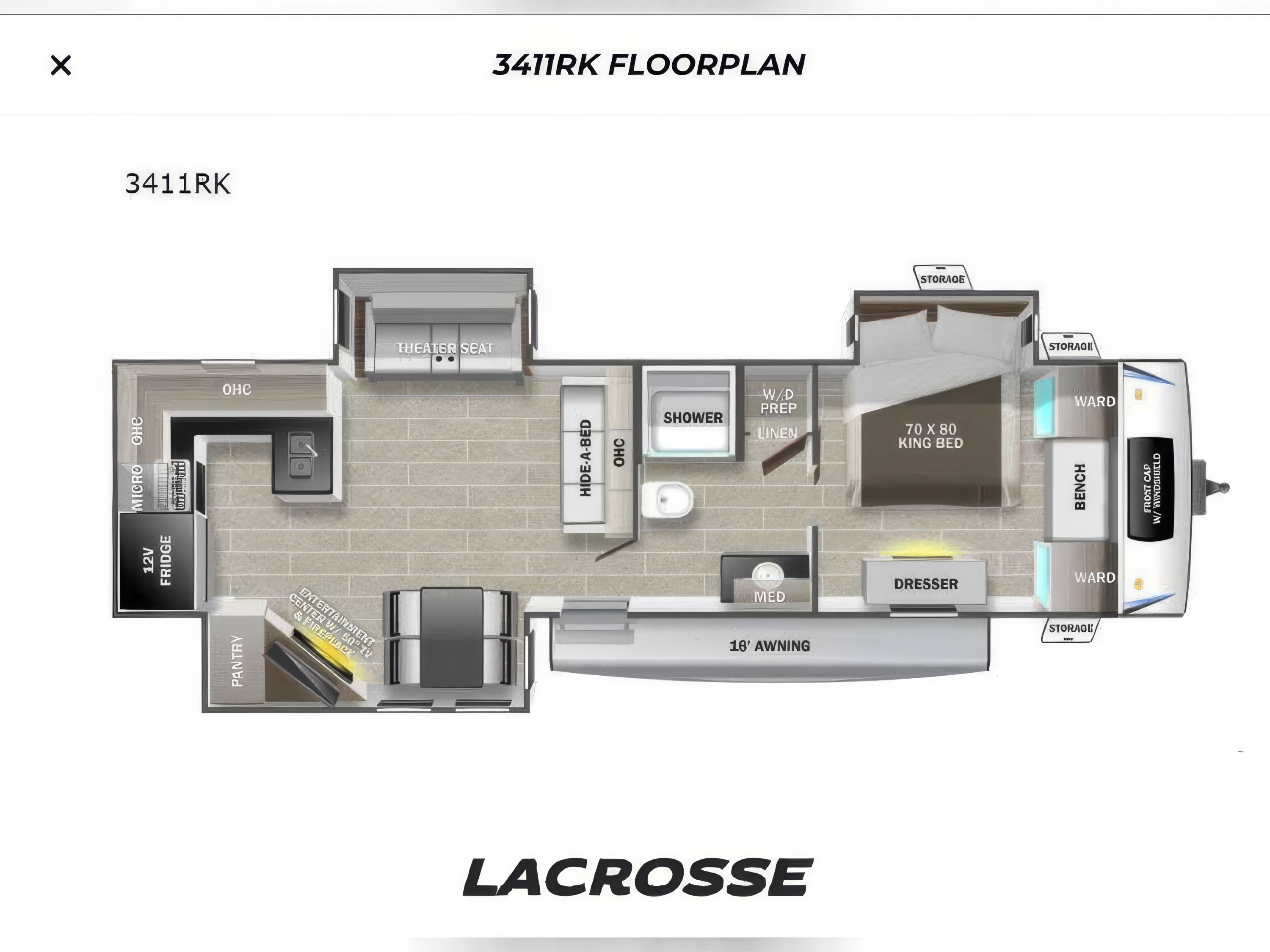 2022 Prime Time LACROSSE LUXURY LITE 3411RK1 in atlantic beach FL