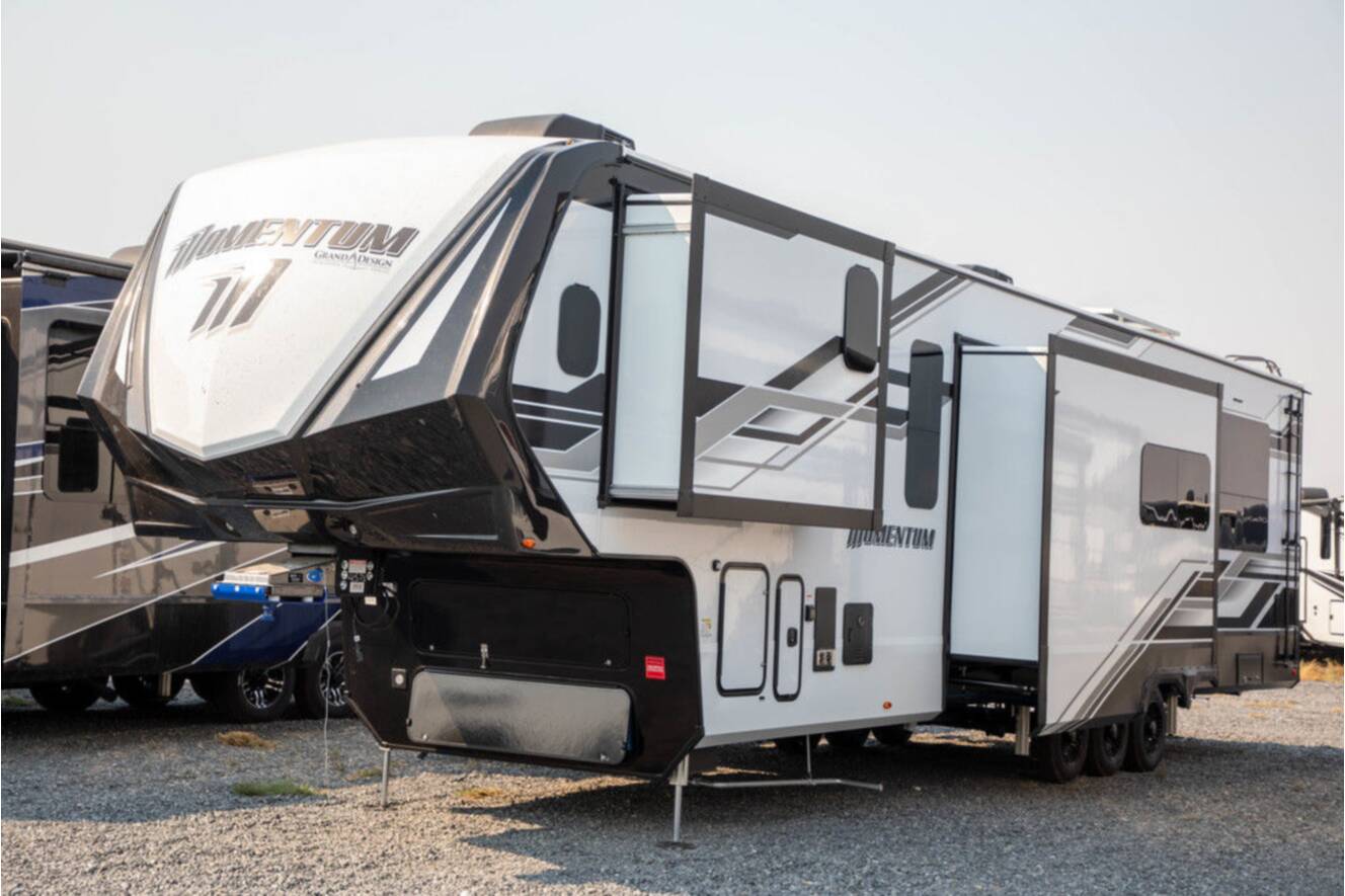 A photo of this 2026 Grand Design MOMENTUM 395MS