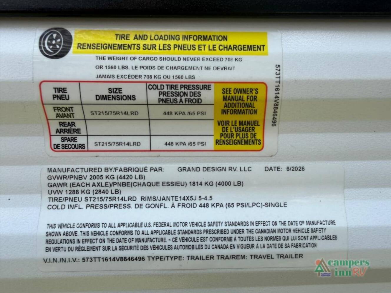 A photo of this 2027 Grand Design Transcend Lite 121RBL