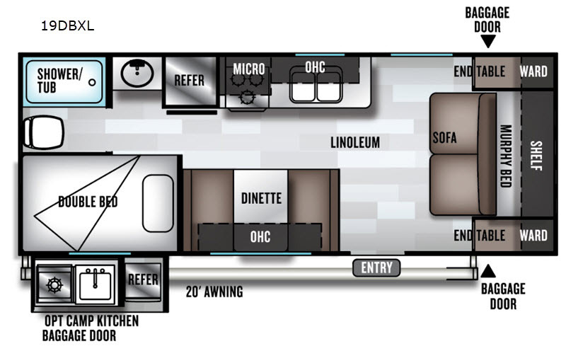 2019 Forest River Rv Salem Cruise Lite 19DBXL in north ridgeville OH