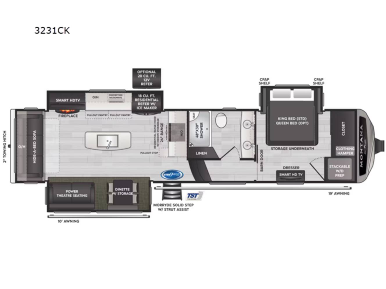 A photo of this 2023 Keystone Rv Montana 3231CK