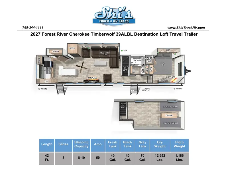2027 Forest River Cherokee Timberwolf 39ALBL