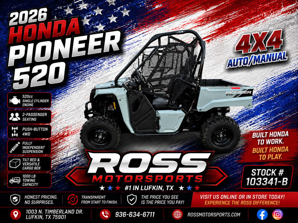 2026 Honda® Pioneer 520 BASE in lufkin TX