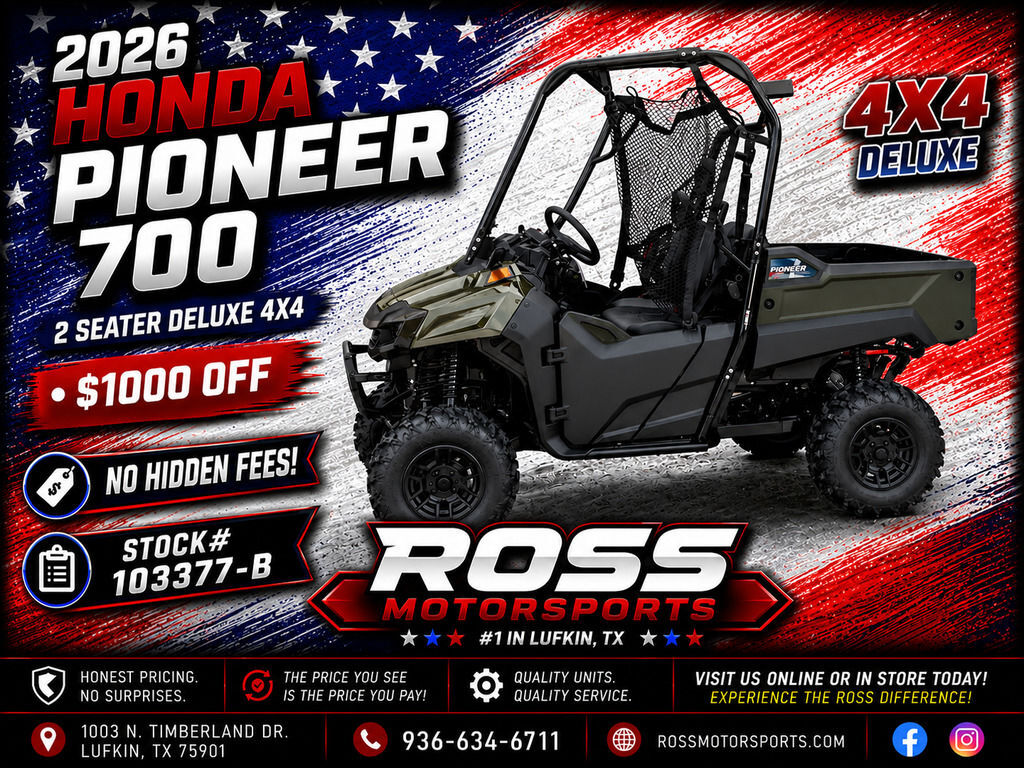 2026 Honda® Pioneer 700 UTV/Utility ATV