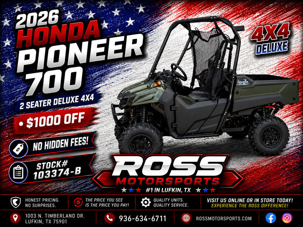 2026 Honda® Pioneer 700 UTV/Utility ATV