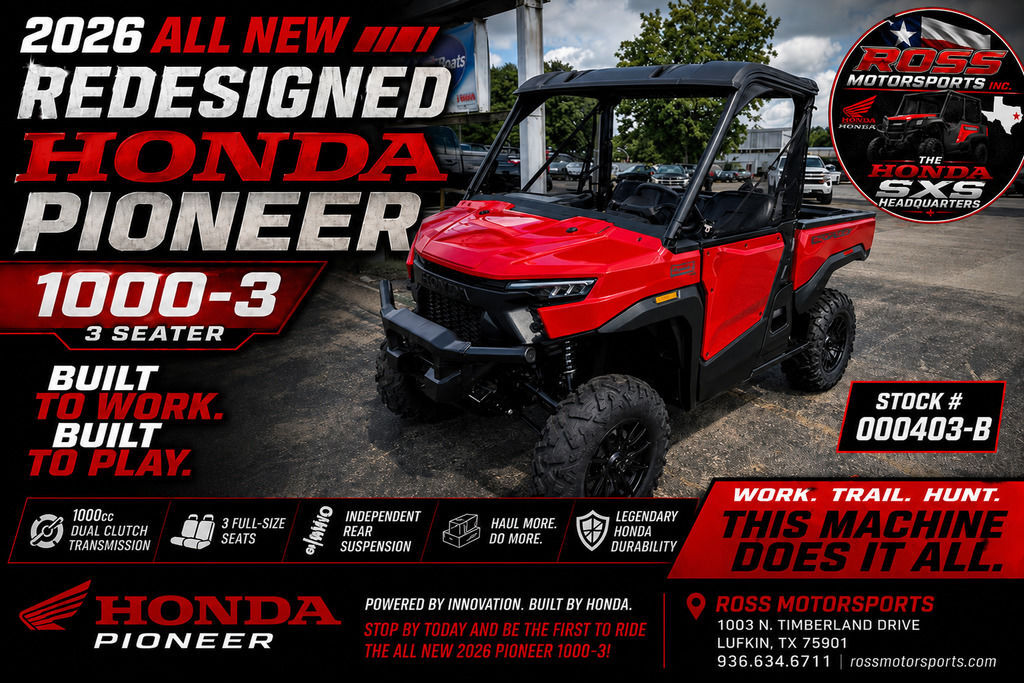2026 Honda® Pioneer 1000 Deluxe UTV/Utility ATV