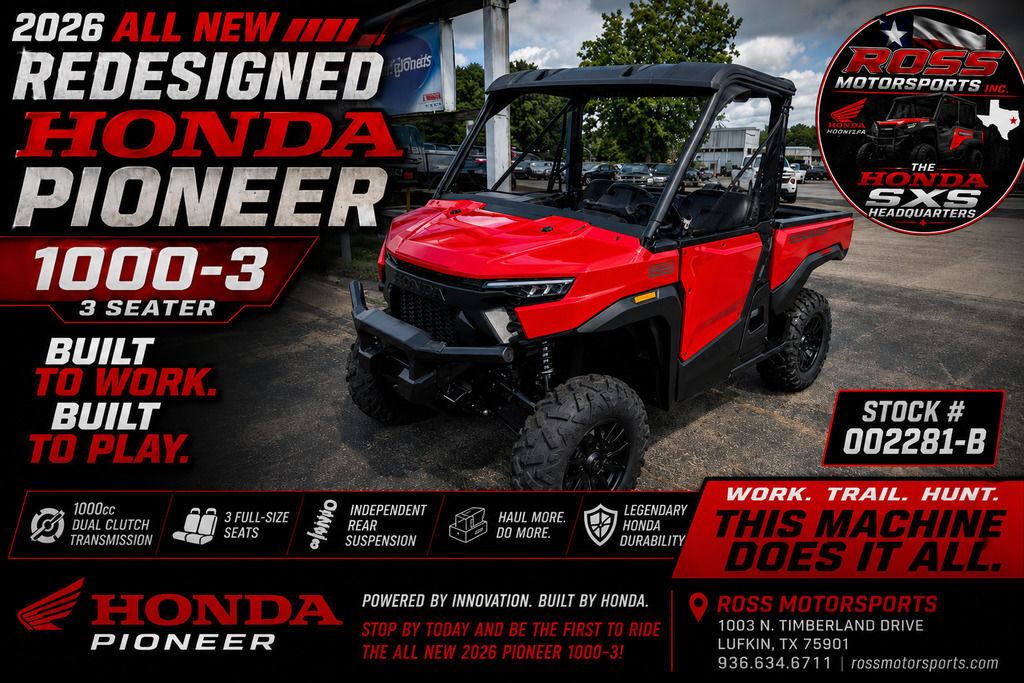 2026 Honda® Pioneer 1000 Deluxe UTV/Utility ATV