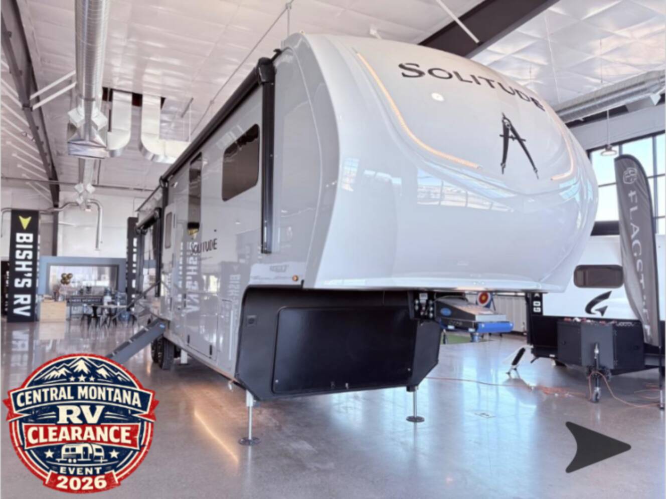 A photo of this 2026 Grand Design Solitude 370DV FULL BODY PAINT - SMOKE