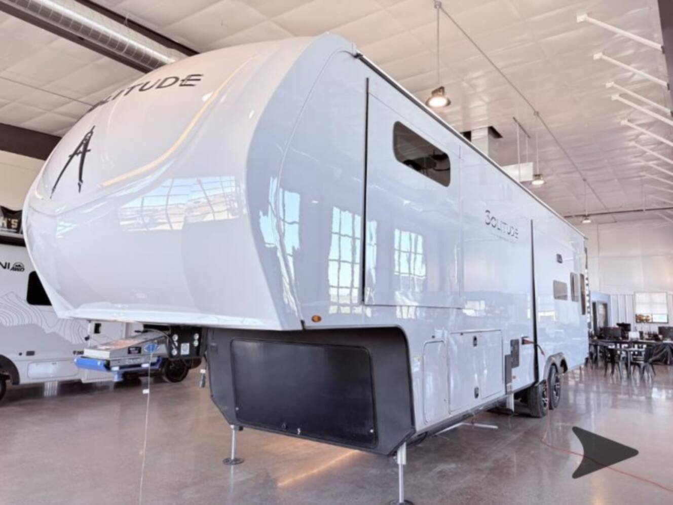 A photo of this 2026 Grand Design Solitude 370DV FULL BODY PAINT - SMOKE