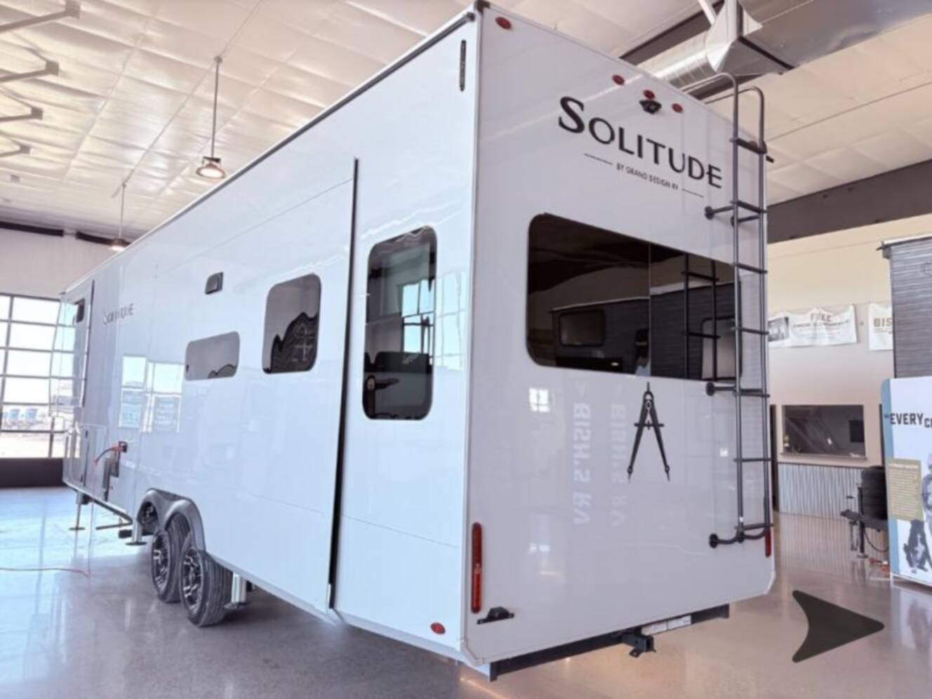 A photo of this 2026 Grand Design Solitude 370DV FULL BODY PAINT - SMOKE