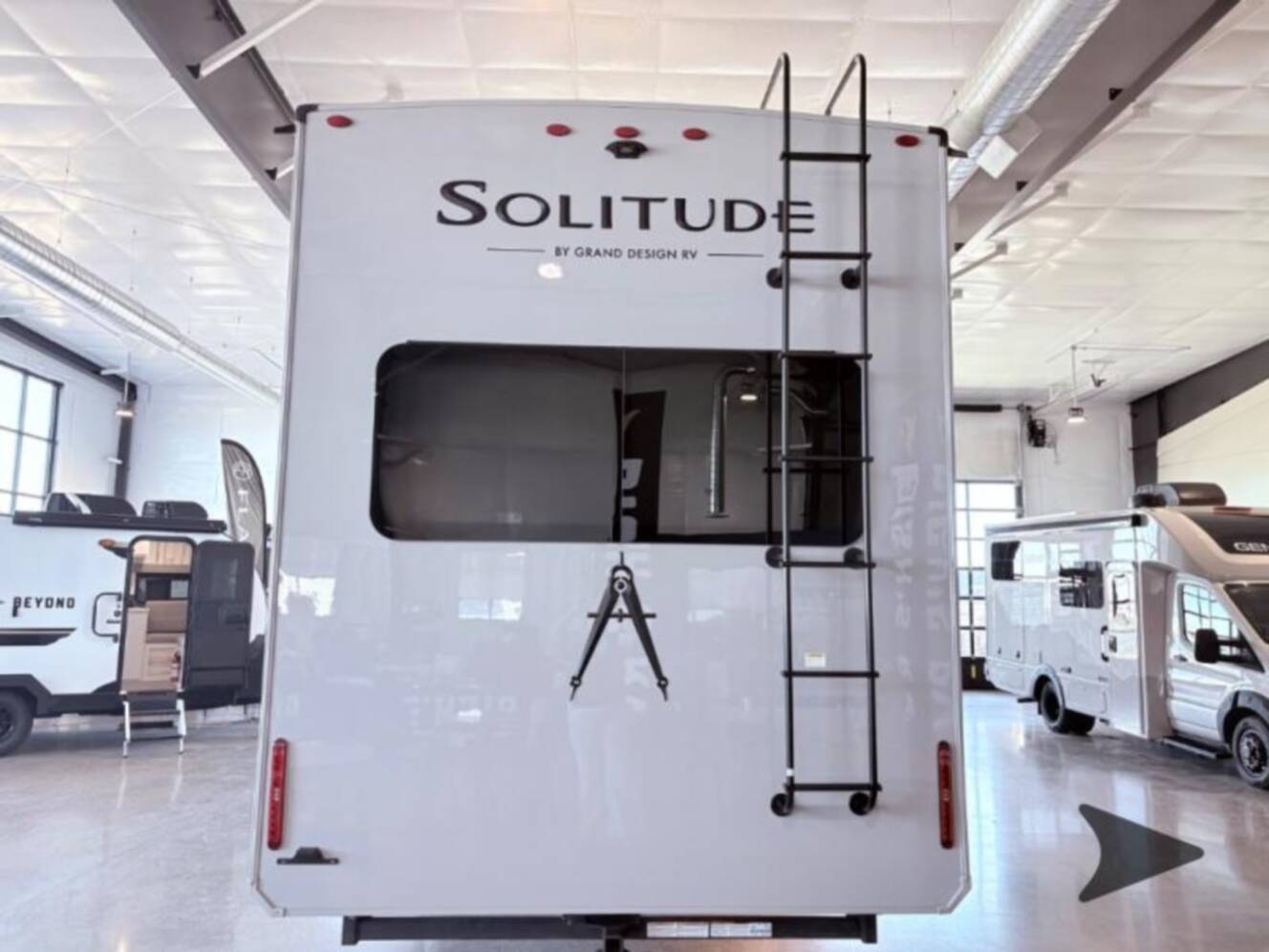 A photo of this 2026 Grand Design Solitude 370DV FULL BODY PAINT - SMOKE
