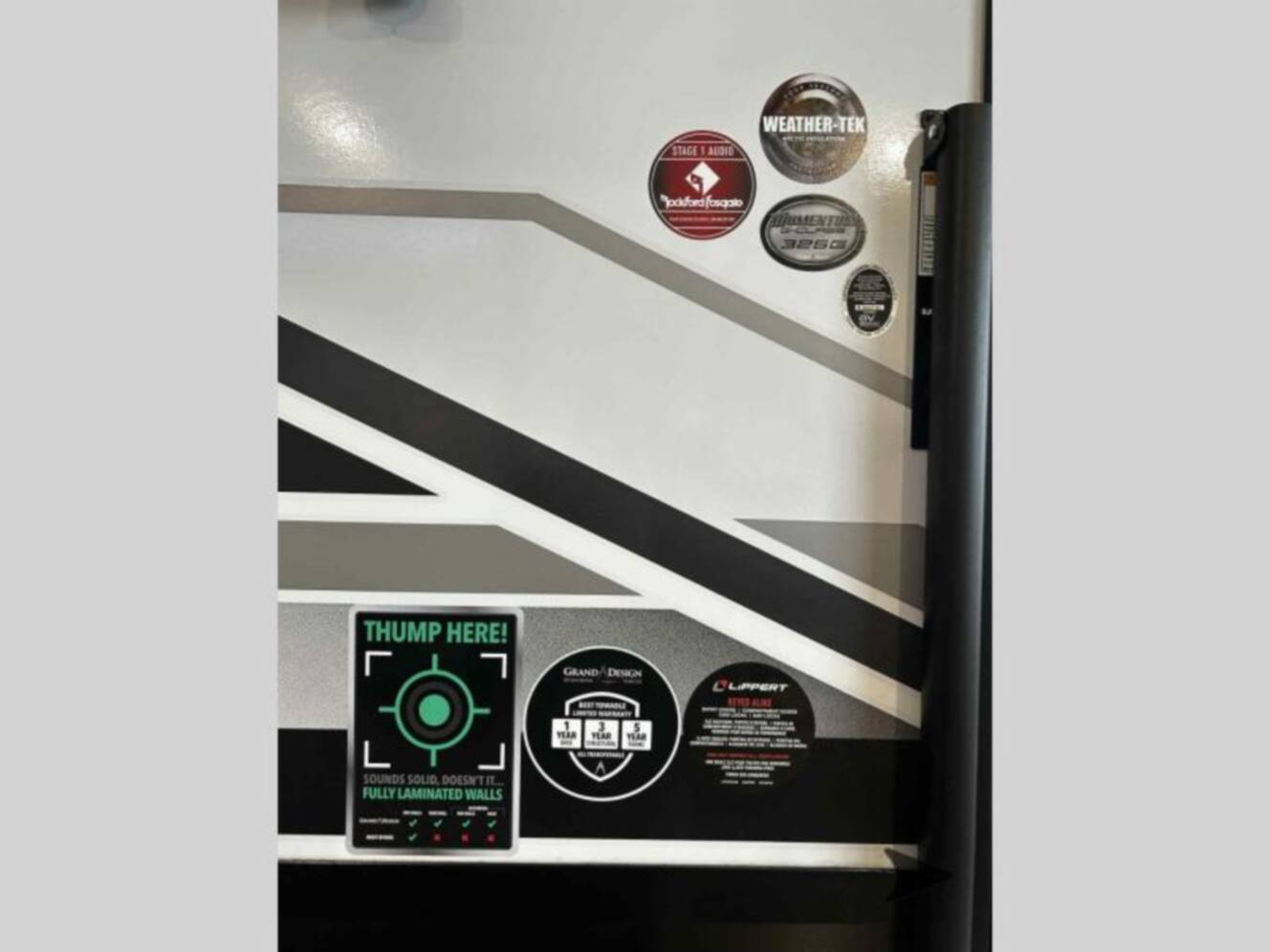 A photo of this 2026 Grand Design Momentum G-Class 325G