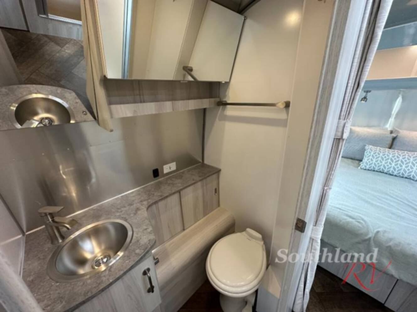 A photo of this 2023 Airstream International 28RB Queen