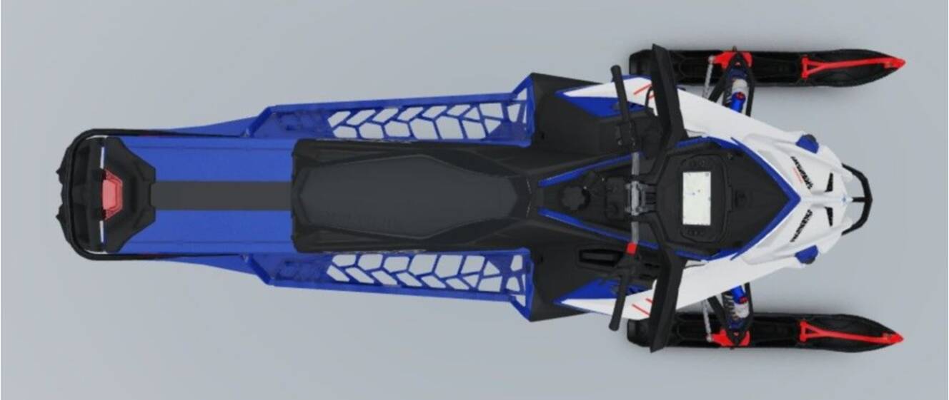 A photo of this 2027 Polaris® Patriot 9R INDY XCR 137 Polaris Blue Metallic / White L