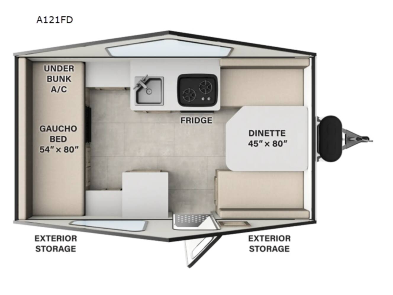 A photo of this 2026 Forest River Rv Rockwood Hardside Series A121FD