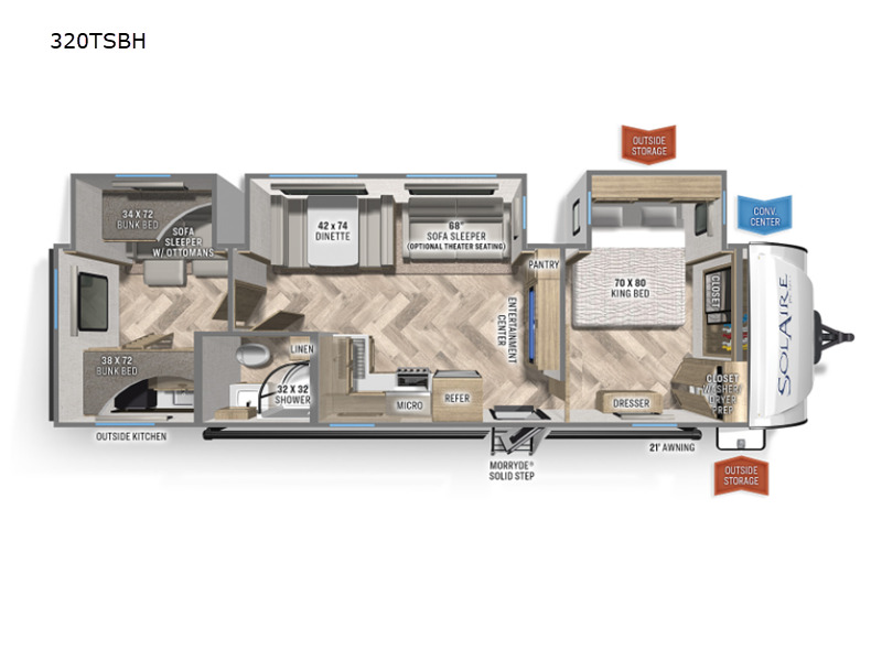 2022 Palomino SolAire Ultra Lite 320TSBH in turlock CA