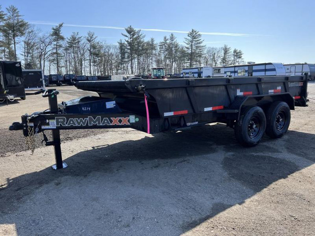 2024 RAWMAXX 7X14 14K Powder Coated Dump W/ 22" High Sides in Turner, ME