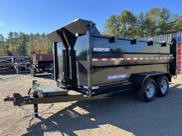 2025 SURE-TRAC 7X14 Powder Coated 14K Telescopic High Side Dump T in Turner, ME