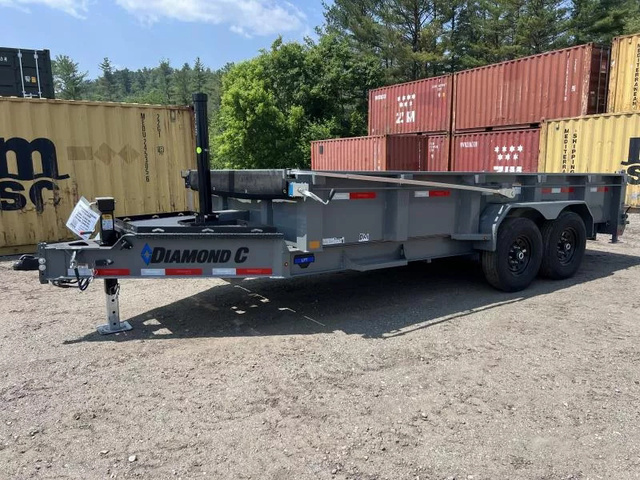2025 DIAMOND C 7X16 15K Low Profile Dump W/ 24" Sides, Tarp Kit, in Turner, ME