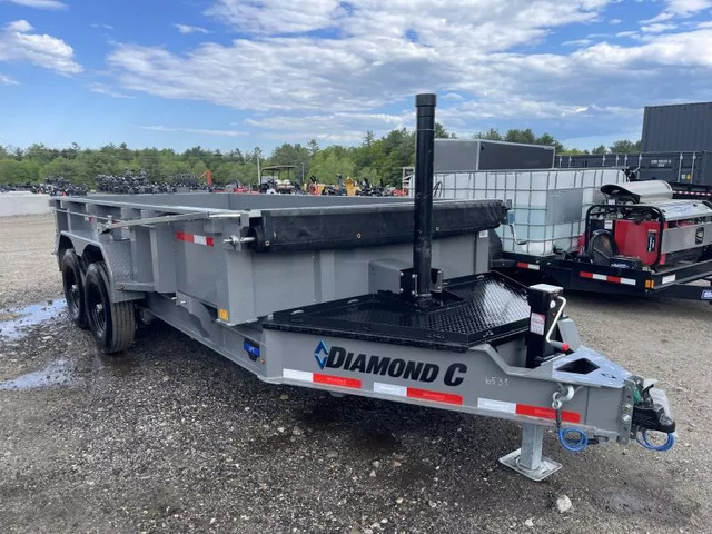 2025 DIAMOND C 7X14 15K Powder Coated Dump Trailer W/24 High Sid in Turner, ME
