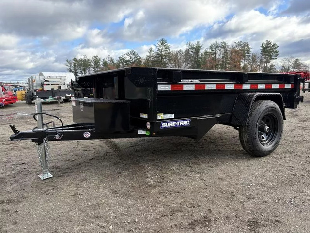 2026 SURE-TRAC 5X8 Low Profile Powder Coated Dump Trailer W/Barn in Turner, ME