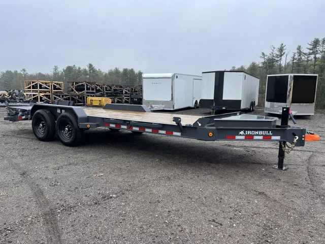 2026 IRON BULL 7X20 14K Equipment Trailer W/ 3 Dovetail & Rampag in Turner, ME