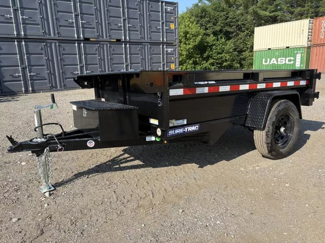 2026 SURE-TRAC 5X8 Low Profile Powder Coated Dump Trailer W/ Barn in Turner, ME