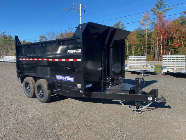 2026 SURE-TRAC 7X12 Powder Coated 14K Telescopic High Side Dump T in Turner, ME
