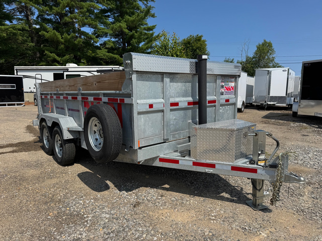 2025 N&N 7X14 Galvanized 14K Dump Trailer W/Ramps & Tarp Ki in Loudon, NH