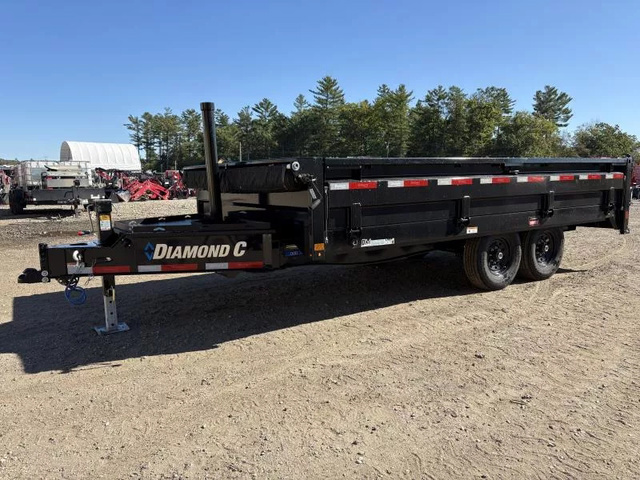 2026 DIAMOND C 8x16 15.5K Deckover Dump Trailer w/22 Fold Down S in Turner, ME