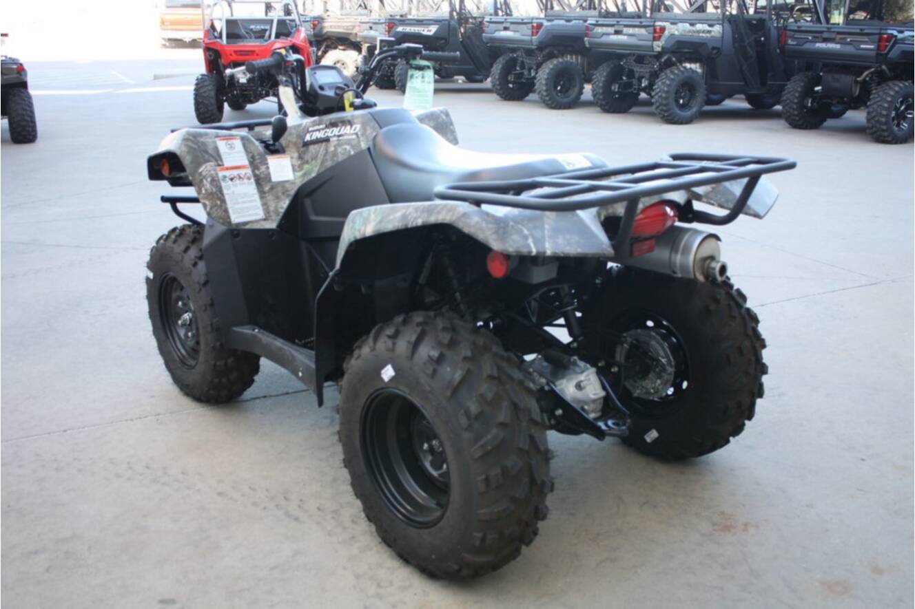 A photo of this 2025 Suzuki KingQuad 400ASi Camo